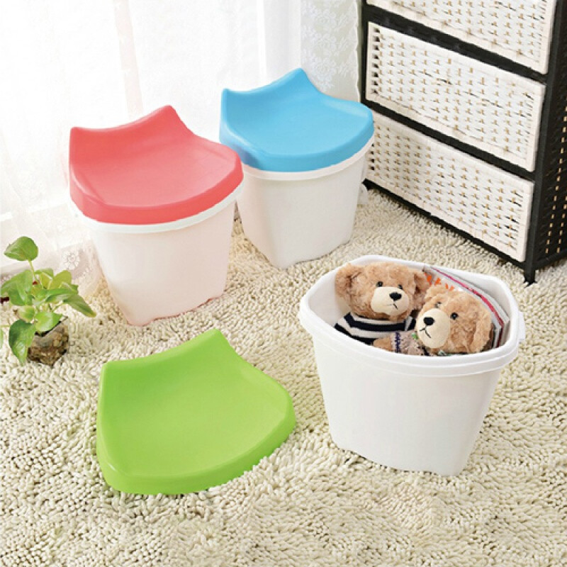 炫彩多功能儿童收纳椅凳 蓝色12L日用杂品整理好帮手